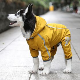 Dog Raincoat With Reflective, Waterproof Dog Rain Jacket With Hood, Leash Hole, Reflective Strap For Small Medium Dogs, Lightweight Puppy Clothes (Option: M)