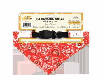 Western Themed Pet Bandana Collars (Color: Red, size: small)