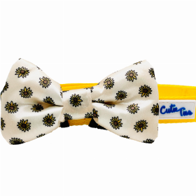 Cutie Ties Dog Bow Tie (Color: Sunflower, size: one size)