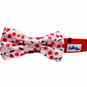 Cutie Ties Dog Bow Tie (Color: Cherries Print, size: one size)