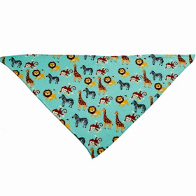 Cutie Ties Tie On Dog Bandana (Color: Zoo Furiends, size: large)