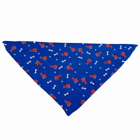 Cutie Ties Tie On Dog Bandana (Color: Red/White/Bones, size: small)