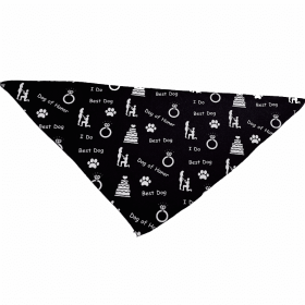 Cutie Ties Tie On Dog Bandana (Color: Dog of Honor Wedding Black, size: small)