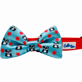 Cutie Ties Dog Bow Tie (Color: Panda Blue, size: one size)