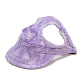 Pet Outdoor Supplies Puppy Peaked Baseball Cap (Option: Cloud Purple-L)