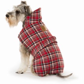 Dog Coat In Blue, Brown, Red, Red Tartan (Color: Red Tartan, size: 45cm)