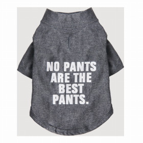 The Essential T-Shirt - No Pants Are The Best Pants (Color: Cool Gray, size: medium)