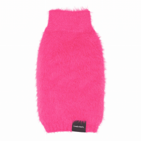 Fluffy Knit Sweater - "Feather-ly Ever After" (Color: Hot Pink, size: large)