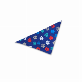 Dog Bandana (Color: Multicolor Paw Print, size: Small - 20")