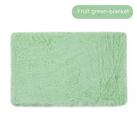 Pet Blanket Dog Bed Cat Winter Thermal Blanket (Option: Fruit Green Blanket-S)