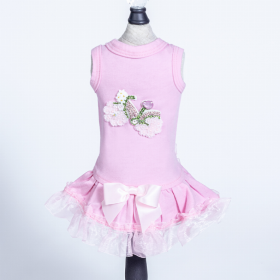 Bicycle Dress (Color: pink, size: XS)