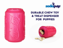 SP Puppy Can Toy Durable Rubber Chew Toy & Treat Dispenser For Teething Pups