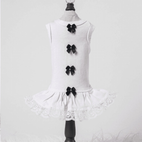 Sweetheart Dress (Color: White/Black, size: large)