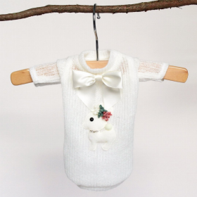 Baby Deer Sweater (Color: Cream, size: small)