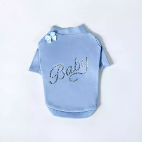 Baby Tee (Color: Blue, size: small)