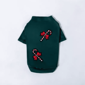 Candy Cane Tee (Color: Forest Green, size: XS)