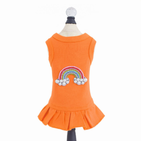 Rainbow Dress (Color: Orange, size: XS)