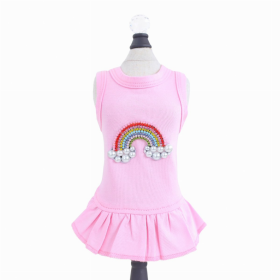 Rainbow Dress (Color: pink, size: large)