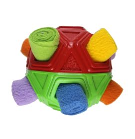 Pet Dog Hollow-out Bite-resistant Smell Toy Ball (Option: Red And Green Body-Rainbow)