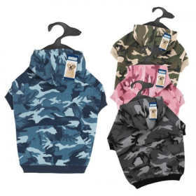 Casual Canine Camo Hoodie (Color: pink, size: medium)