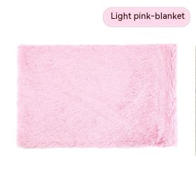 Pet Blanket Dog Bed Cat Winter Thermal Blanket (Option: Light Pink Blanket-S)