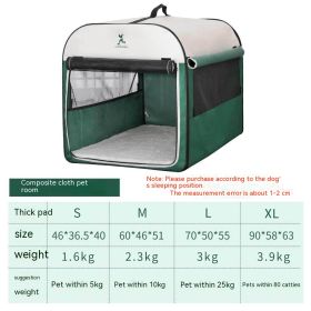 Dog Kennel Warm Large House Winter Cage Indoor Outdoor House (Option: Green-S)