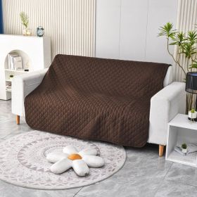 Pet Warm Waterproof Brushed Sofa Cushion (Option: Brown-50x80cm)