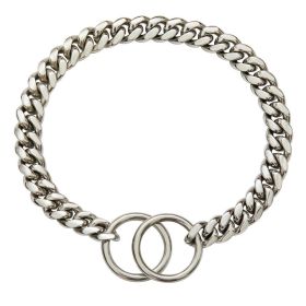 Pet Supplies Stainless Steel Drag Chain Double Ring (Option: Steel-50cm)