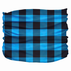 Buffalo Plaid Pup Scruff (Color: Blue, size: Teeny)