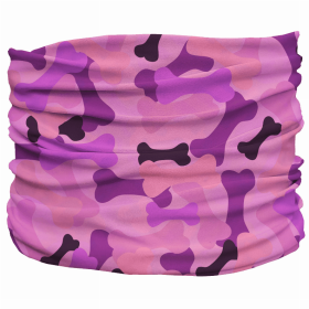 Bone Camo Pup Scruff (Color: pink, size: Tiny)