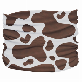 Cowhide Brown Pup Scruff (Color: White,Brown, size: XS)