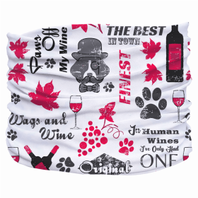 Wags and Wine Pup Scruff (Color: White,Red,Grey, size: Tiny)