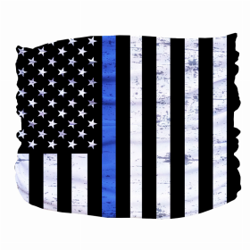 Thin Blue Line Pup Scruff (Color: Blue,Black,White, size: 2XL)