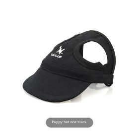 Pet Outdoor Supplies Puppy Peaked Baseball Cap (Option: Black-L)