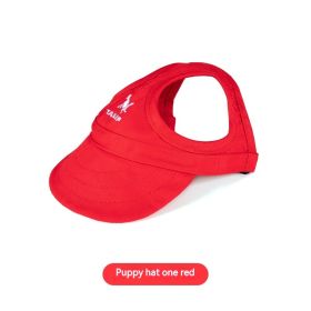 Pet Outdoor Supplies Puppy Peaked Baseball Cap (Option: Red-M)