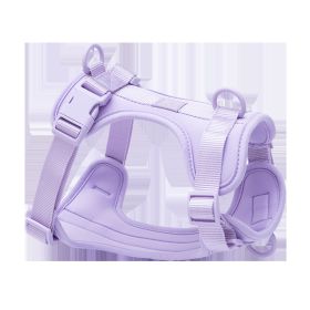 Pet Supplies Breathable Tight Body Dog Traction Vest Explosion-proof (Option: Light Purple-S)