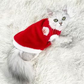 Vest Fluffy Jacket Pet Dog Clothes (Option: Bright Red-S)