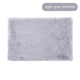 Pet Blanket Dog Bed Cat Winter Thermal Blanket (Option: Light Gray Blanket-M)