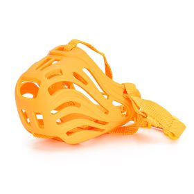 Pet Comfortable Dog Silicone Mouth Cover Mask (Option: Yellow-No5)