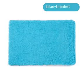 Pet Blanket Dog Bed Cat Winter Thermal Blanket (Option: Blue Blanket-XXXL)