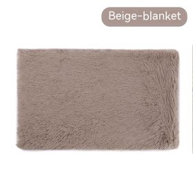 Pet Blanket Dog Bed Cat Winter Thermal Blanket (Option: Beige Brown Blanket-XXXL)