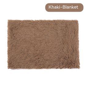 Pet Blanket Dog Bed Cat Winter Thermal Blanket (Option: Khaki Blanket-XXXL)