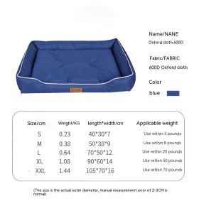 Bite Resistant Waterproof Dog Mat (Option: Blue-XL)